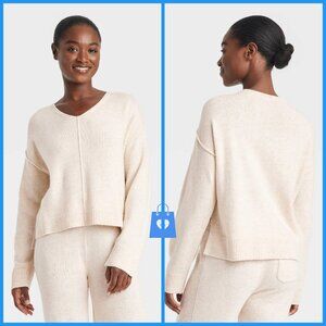 Small - Womens Pullover Pajama Sweater - Auden - Oatmeal
